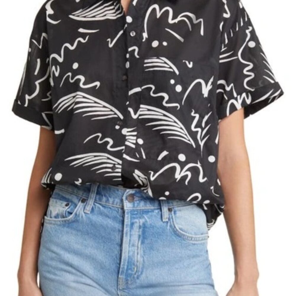 Rails Jeanne Shirt | Tahiti Night Abstract | Medium | NWOT